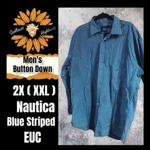 Nautica Mens Button Down Long Sleeve, 2X